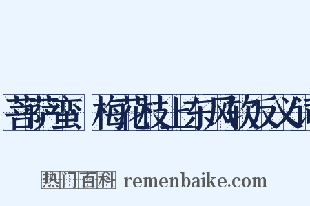 菩萨蛮·梅花枝上东风软反义词是什么意思的图片